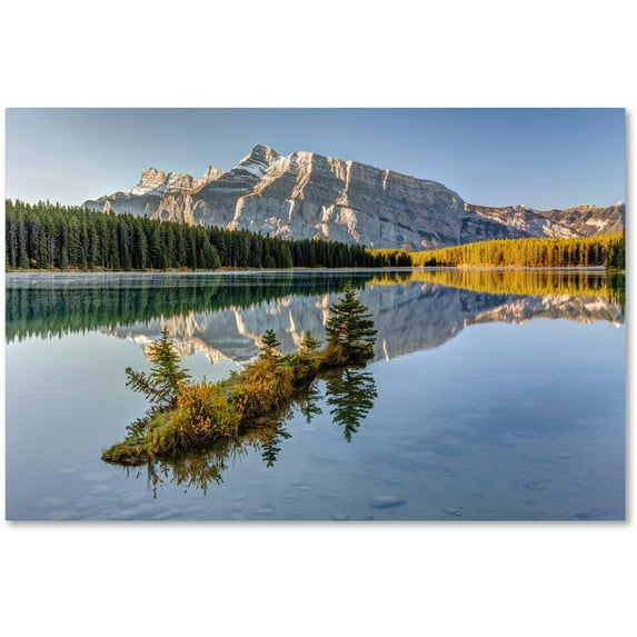 Trademark Fine Art 'Two Jack Lake Sunrise' Canvas Art by Pierre Leclerc