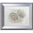 thumbnail image 1 of Trademark Fine Art 'Two King Scallop Shells' Canvas Art by Cora Niele, White Matte, Silver Frame, 1 of 1