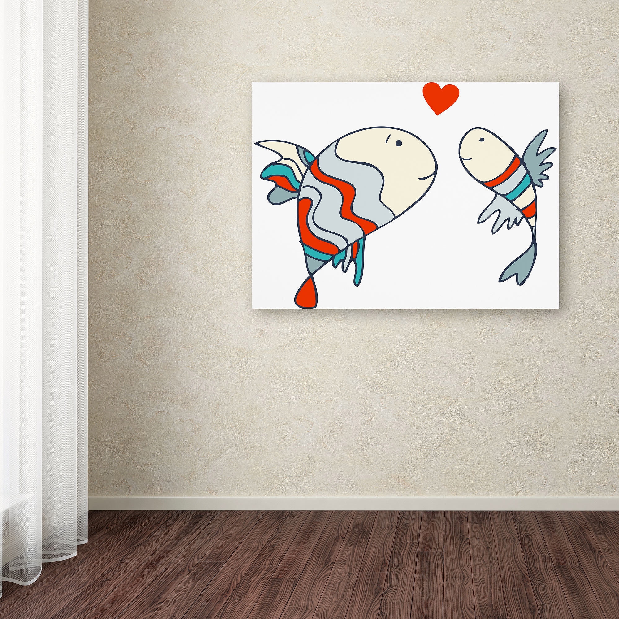 Trademark Fine Art "Two Little Fish" Canvas Art by Carla Martell
