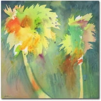 Trademark Fine Art "Two Palms" Canvas Art by Sheila Golden