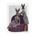 thumbnail image 1 of Trademark Fine Art 'Two Rabbits In Purple' Canvas Art by Fab Funky, 1 of 3