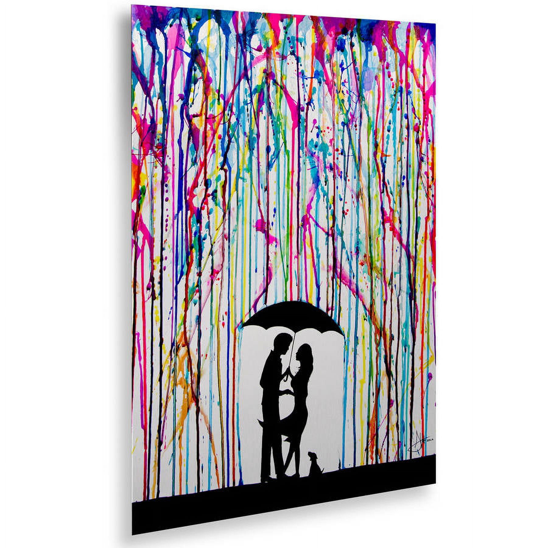 Marc Allante 'Two Step' Floating Brushed Aluminum Art