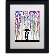 Trademark Fine Art 'Two Step' Canvas Art by Marc Allante, White Matte, Black Frame