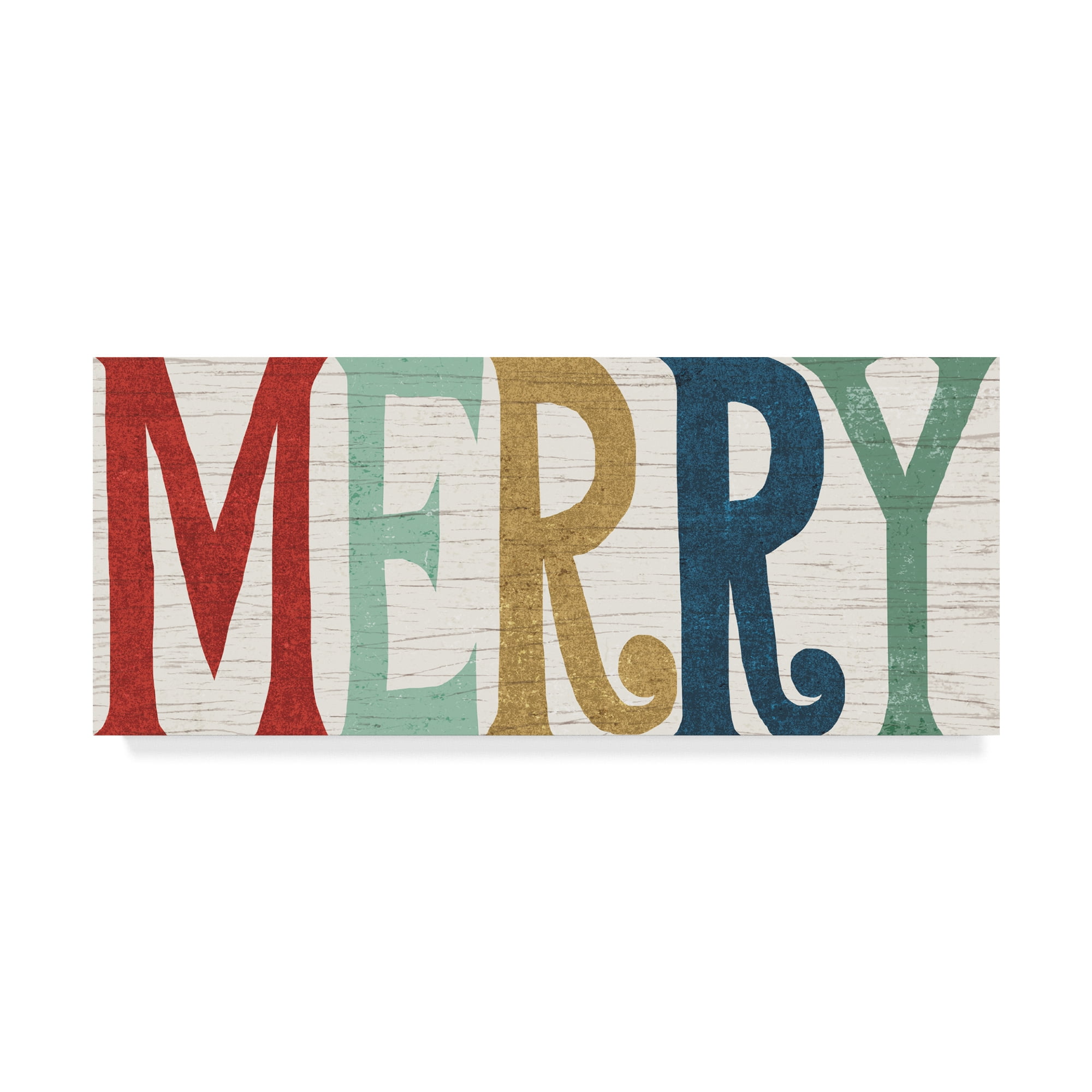 Trademark Fine Art Typography Canvas Art ' Holiday on Wheels VIII ' by Michael Mullan