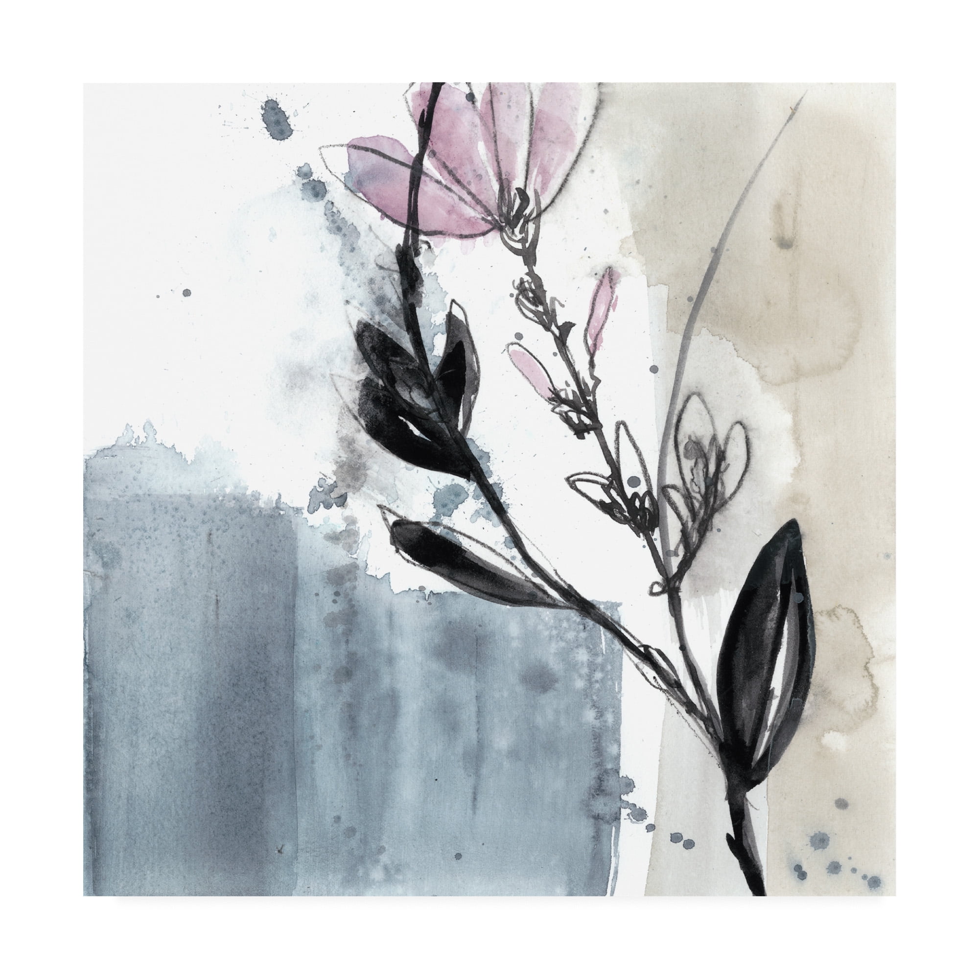 Trademark Fine Art 'UA CH Blush Flower Splash V' Canvas Art by Jennifer Goldberger