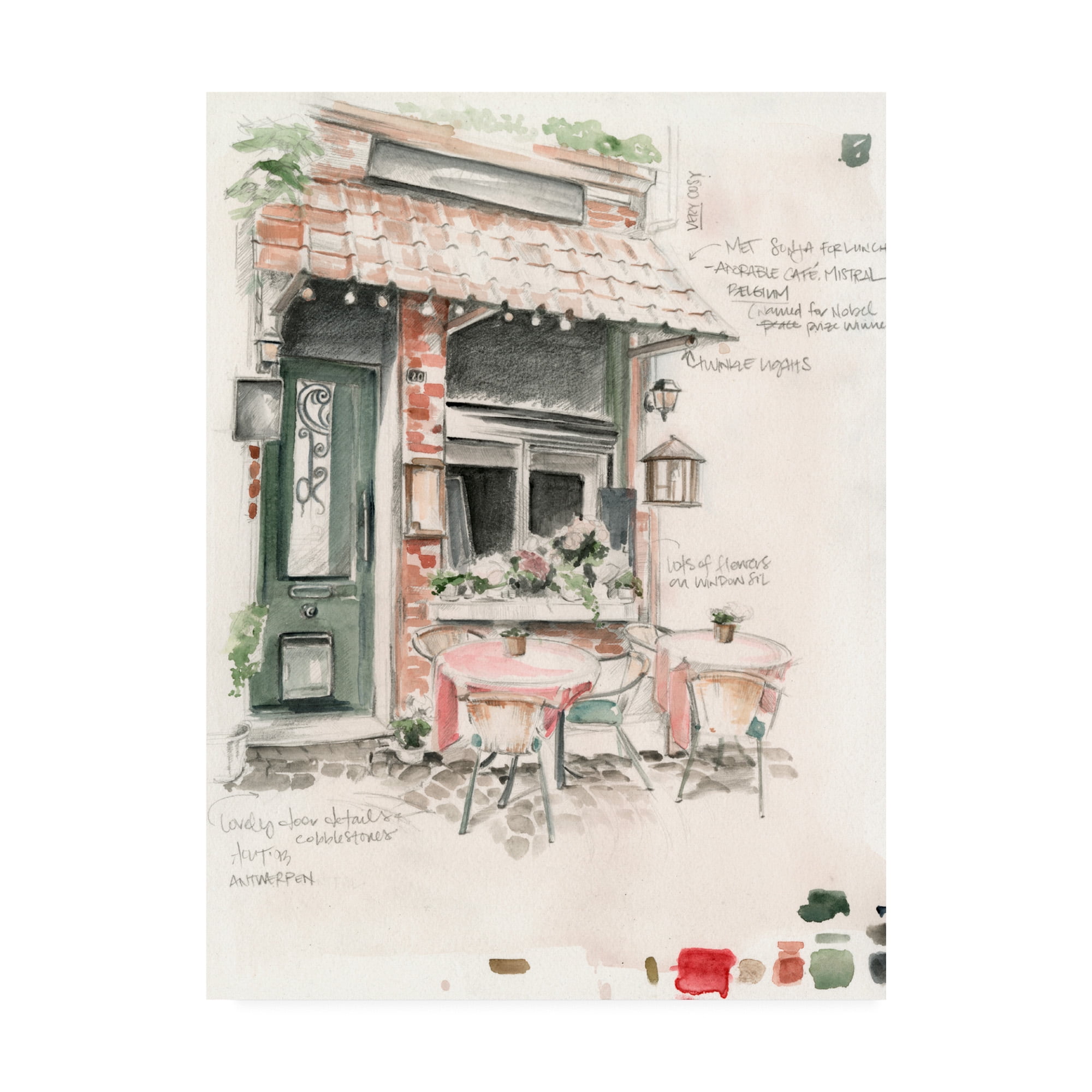 Trademark Fine Art 'UA CH Cafe Study II' Canvas Art by Jennifer Paxton Parker