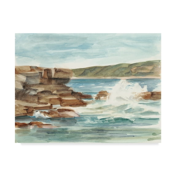 Trademark Fine Art 'UA CH Coastal Watercolor III' Canvas Art by Ethan Harper