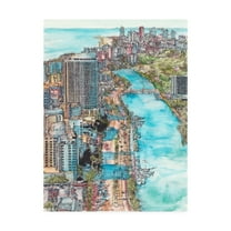 Trademark Fine Art 'US Cityscape Miami' Canvas Art by Melissa Wang