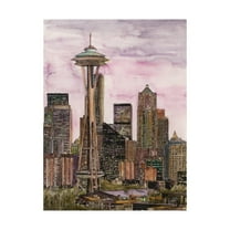 Trademark Fine Art 'US Cityscape Seattle' Canvas Art by Melissa Wang