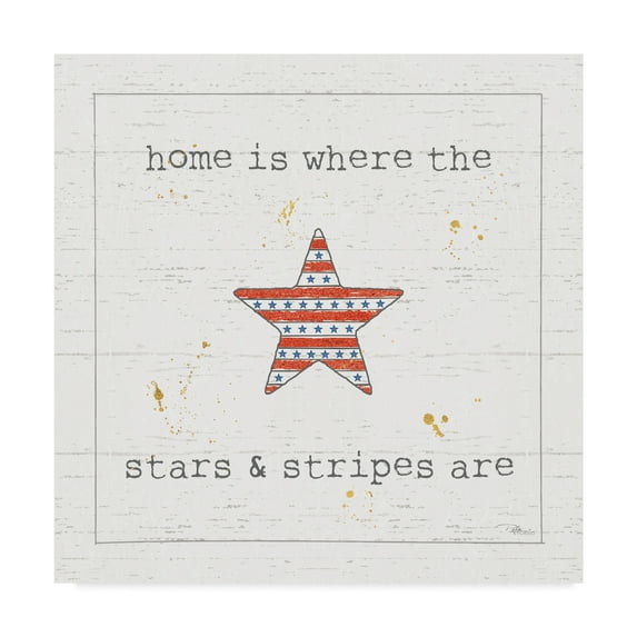 Trademark Fine Art 'USA Cuties IV Shiplap' Canvas Art by Pela Studio