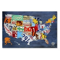 Trademark Fine Art 'USA Map' Canvas Art by Design Turnpike