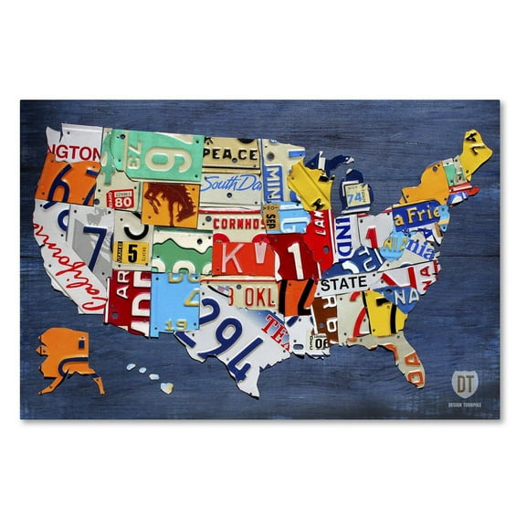 Trademark Fine Art 'USA Map' Canvas Art by Design Turnpike