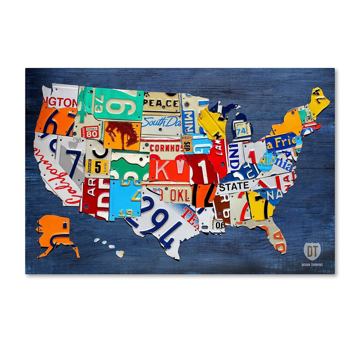 Trademark Fine Art 'USA Map' Canvas Art by Design Turnpike