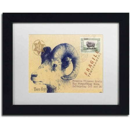 Trademark Fine Art 'Ulysses' Canvas Art by Nick Bantock, White Matte, Black Frame