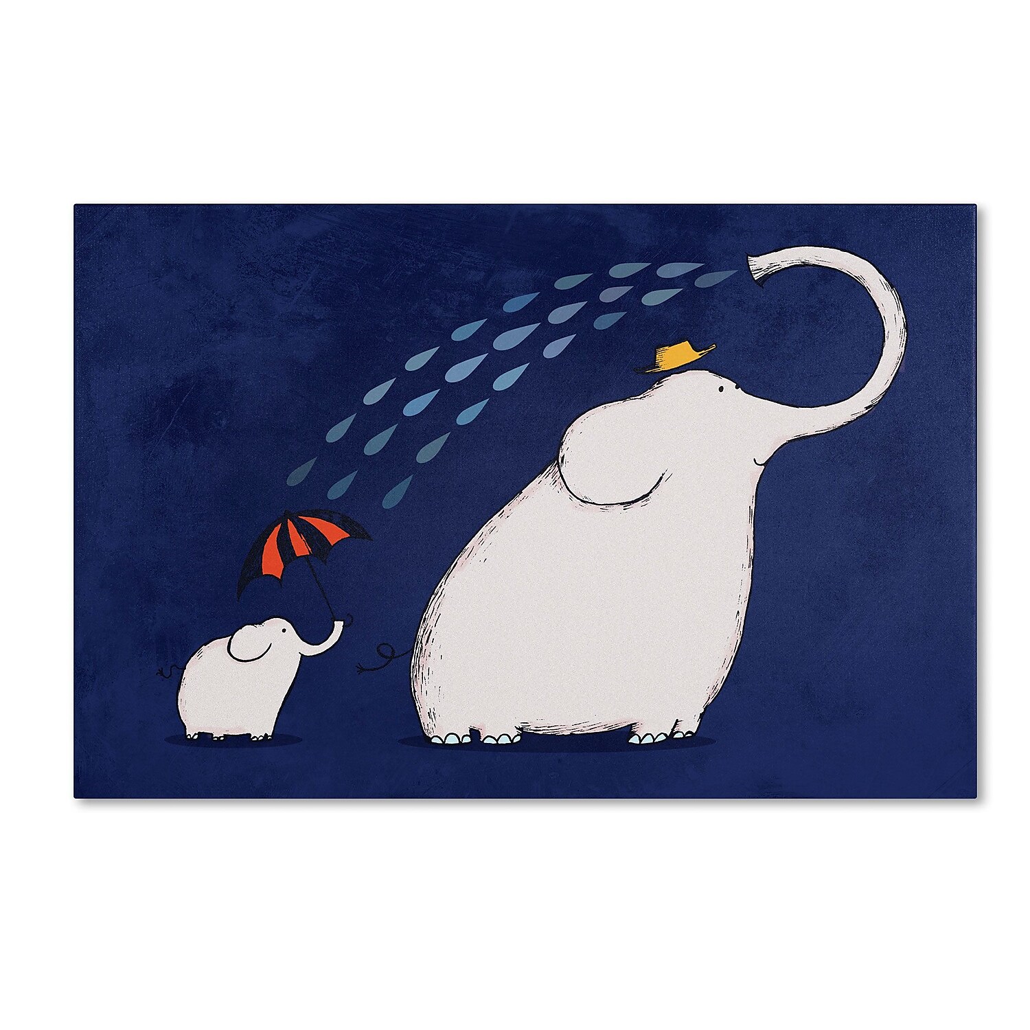 Trademark Fine Art "Umbrella Elephant" Canvas Art by Carla Martell