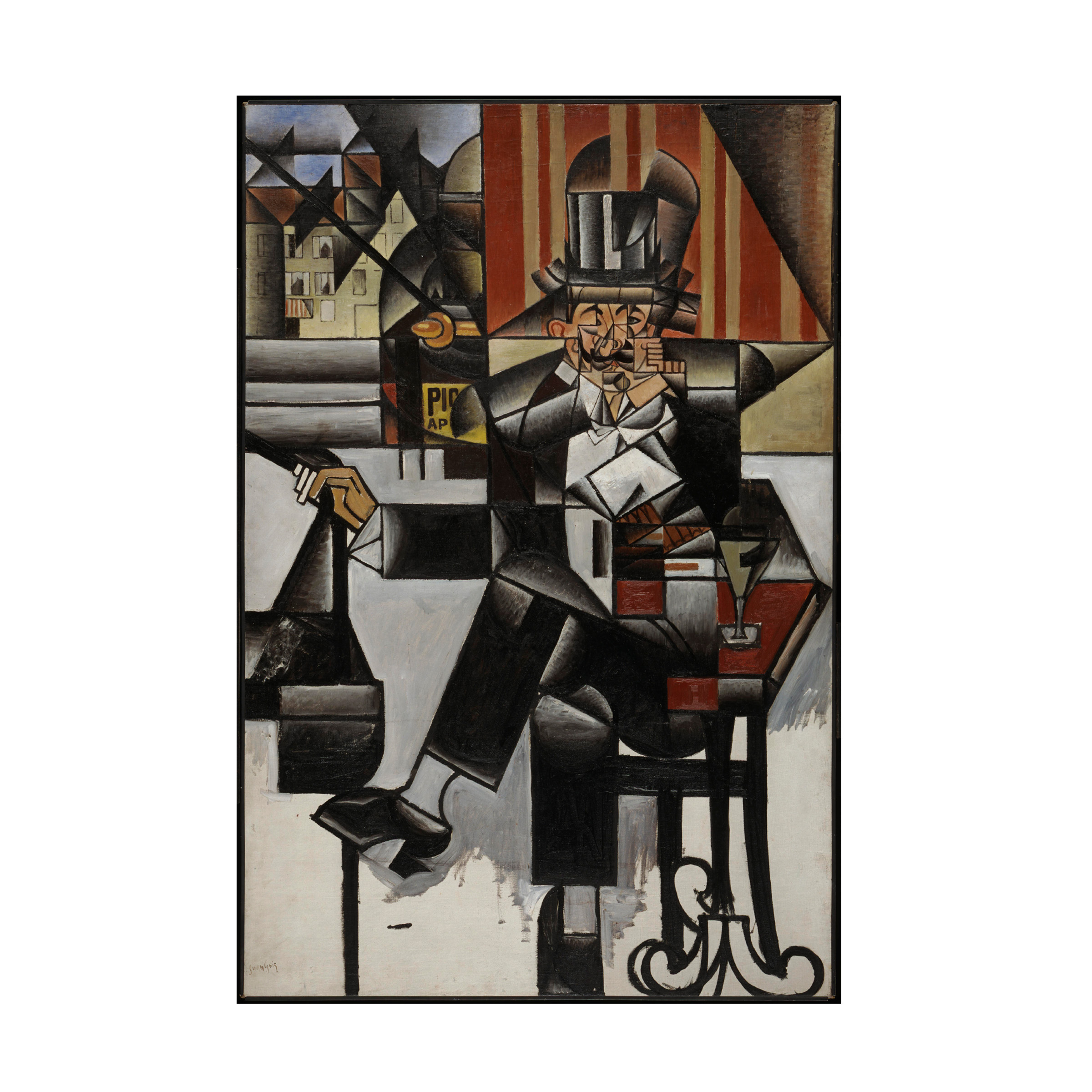 Trademark Fine Art 'Un Homme Au Cafe Juan Gris' Canvas Art by Vintage Apple Collection