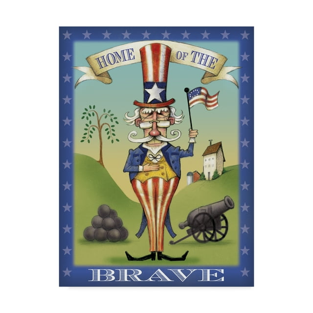 Trademark Fine Art 'Uncle Sam Portrait' Canvas Art by Margaret Wilson
