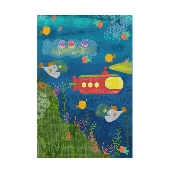 Trademark Fine Art 'Under The Sea' Canvas Art by Jyotsna Warikoo