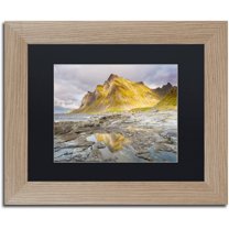 Trademark Fine Art "Under the Mountain" Canvas Art by Michael Blanchette Photography Black Matte, Birch Frame