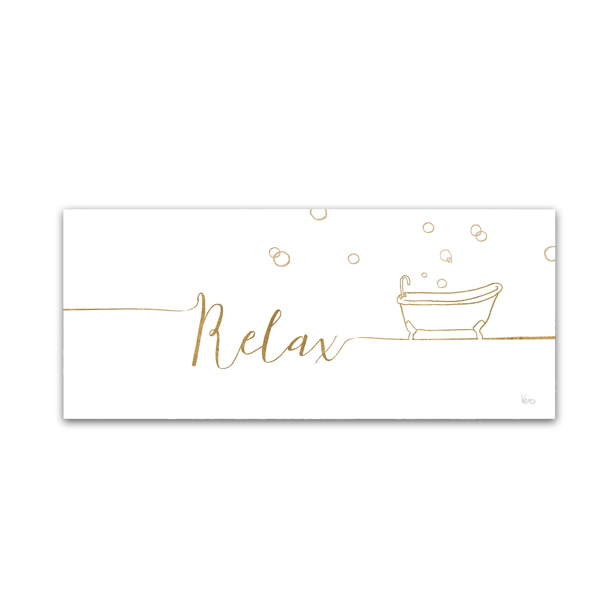 Trademark Fine Art 'Underline Bath I' Canvas Art by Veronique Charron