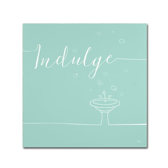 Trademark Fine Art 'Underline Bath VII Teal' Canvas Art by Veronique Charron