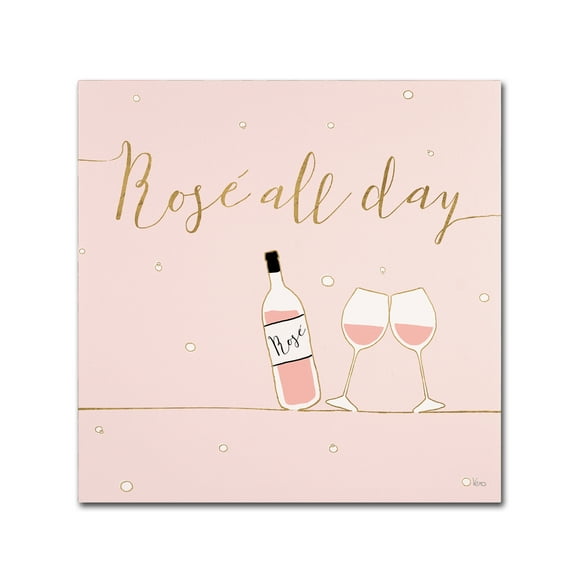 Trademark Fine Art 'Underlined Bubbly V Pink' Canvas Art by Veronique Charron