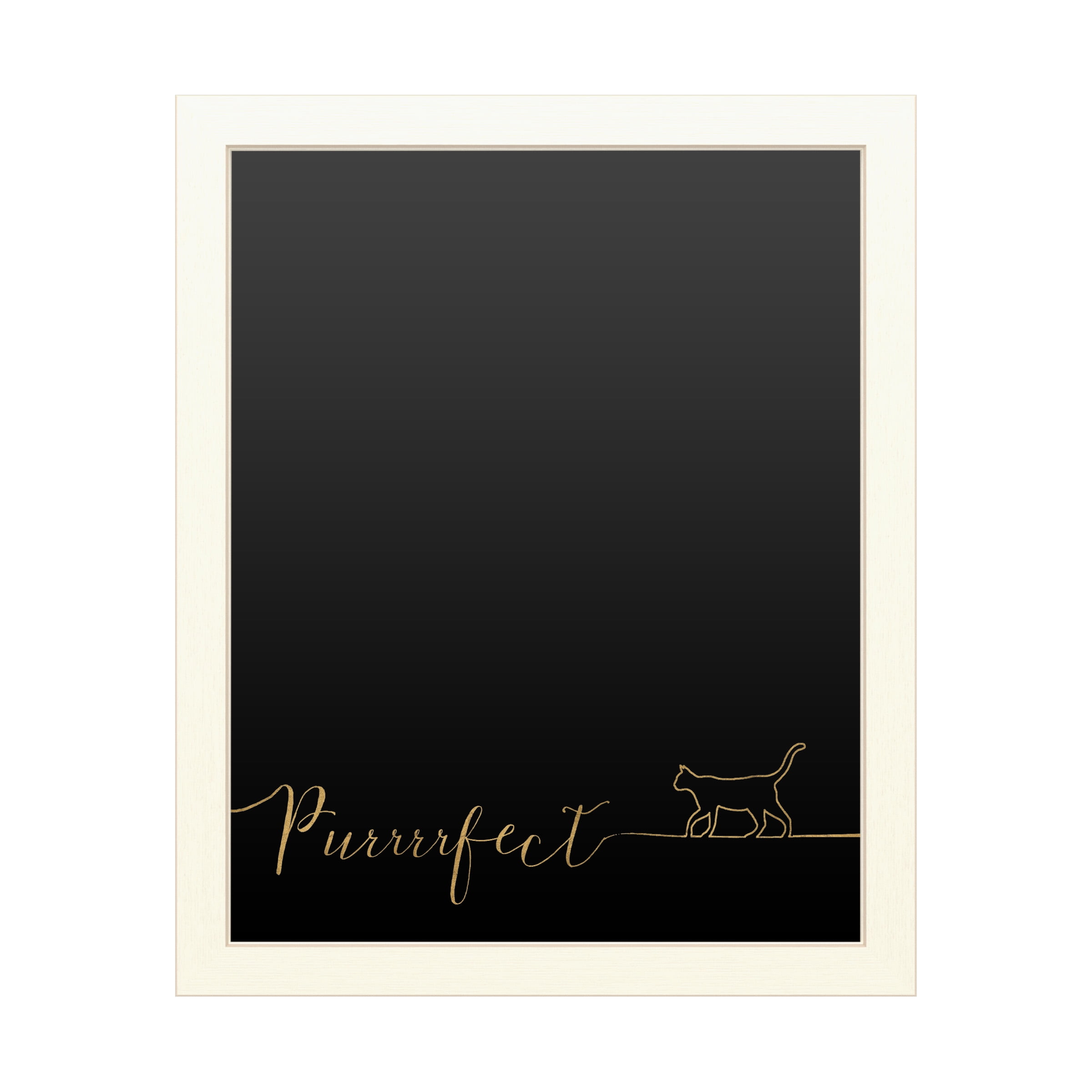 Trademark Fine Art 'Underlined Cats I Black' Chalkboard by Veronique Charron