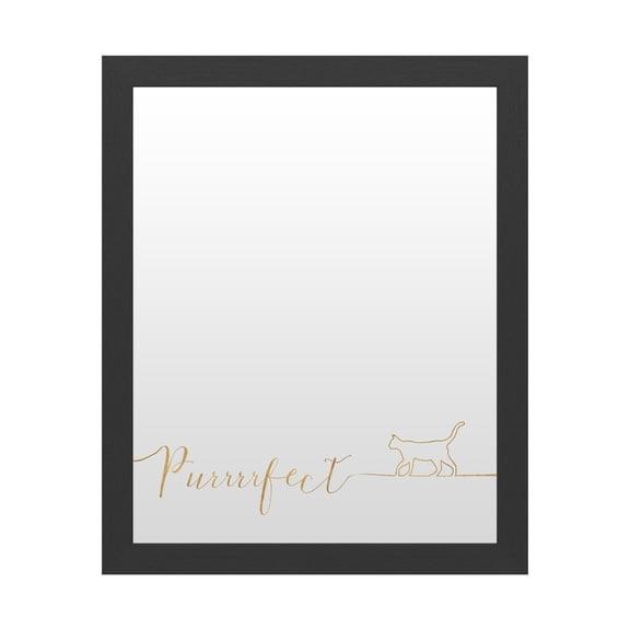 Trademark Fine Art 'Underlined Cats I Black' Markerboard by Veronique Charron