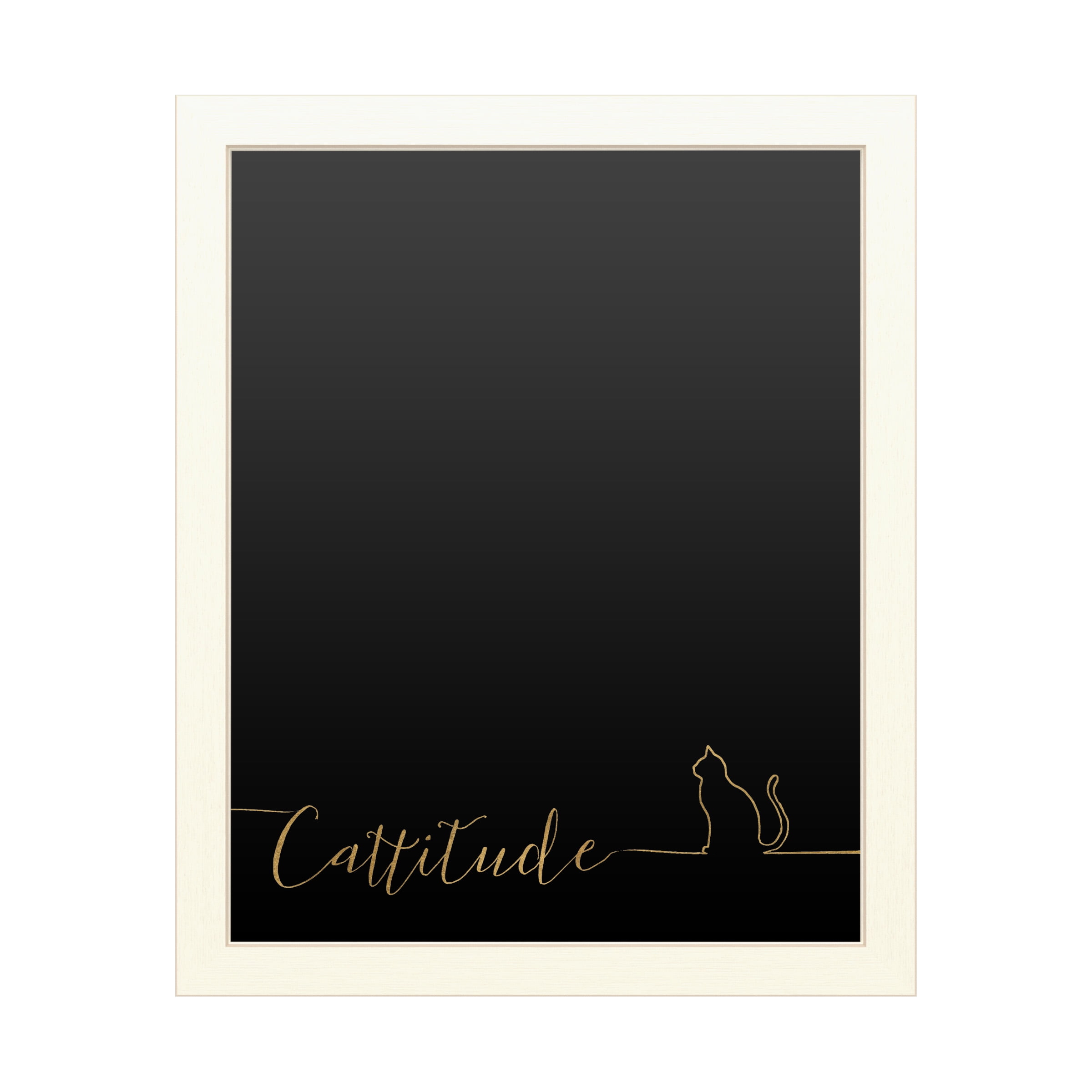 Trademark Fine Art 'Underlined Cats II Black' Chalkboard by Veronique Charron