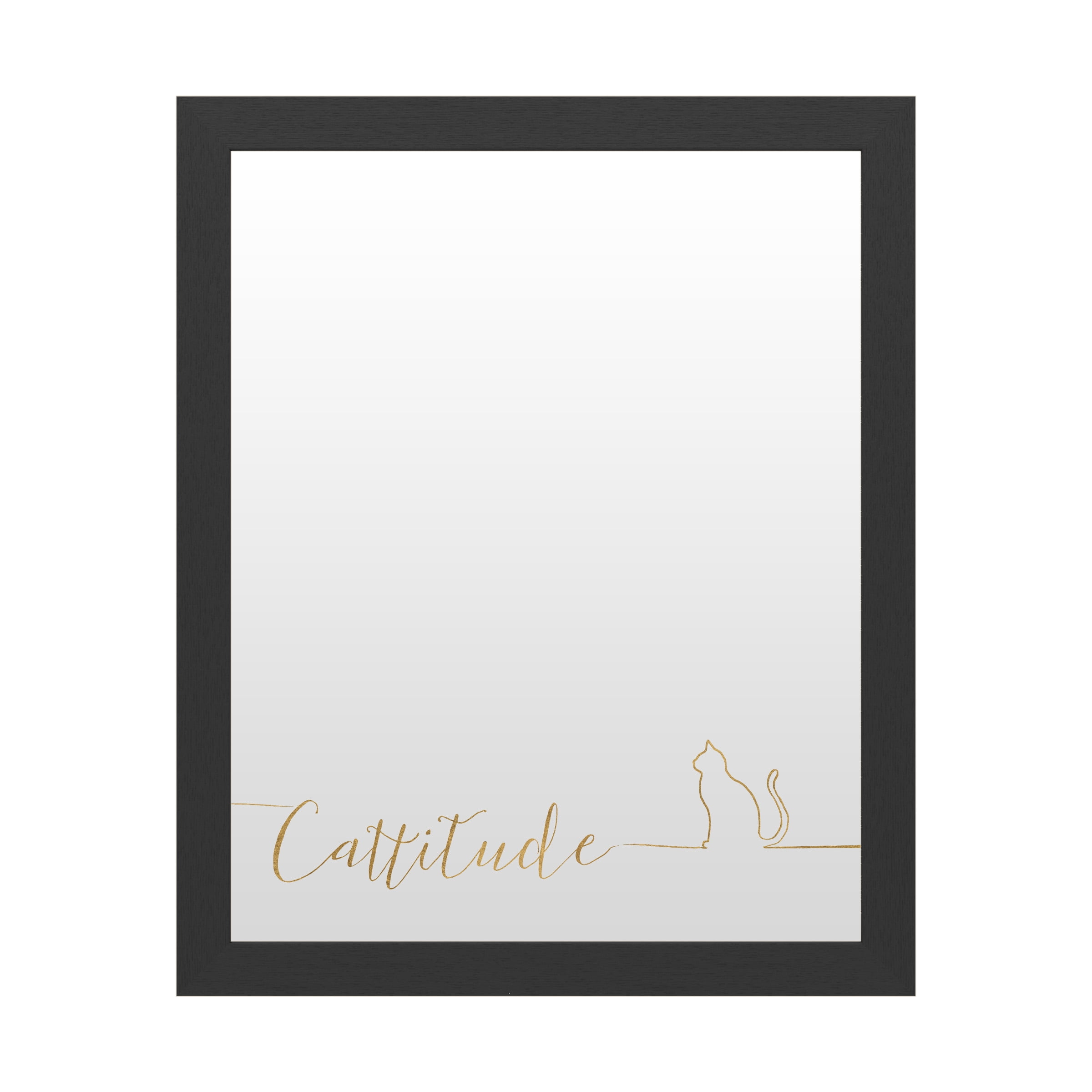Trademark Fine Art 'Underlined Cats II Black' Markerboard by Veronique Charron