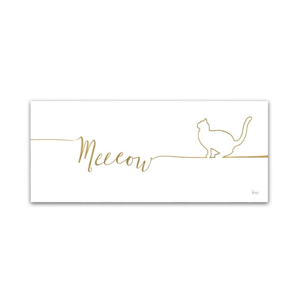 Trademark Fine Art 'Underlined Cats III' Canvas Art by Veronique Charron