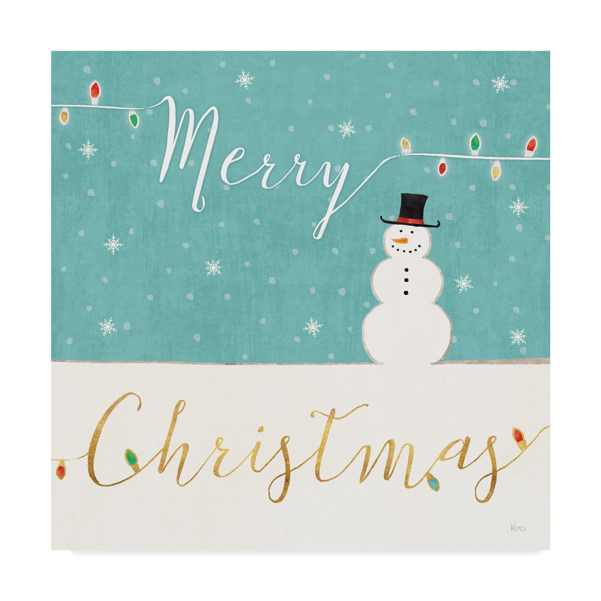 Trademark Fine Art 'Underlined Christmas I' Canvas Art by Veronique Charron