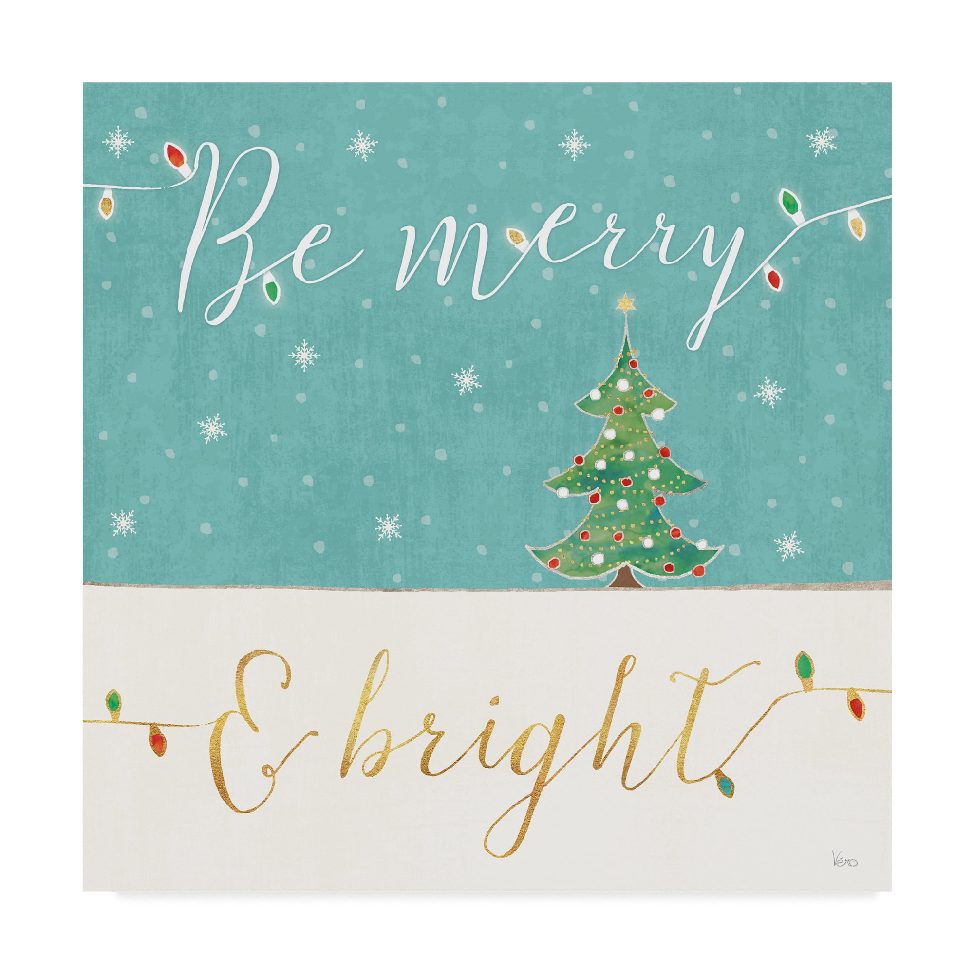 Trademark Fine Art 'Underlined Christmas II' Canvas Art by Veronique Charron