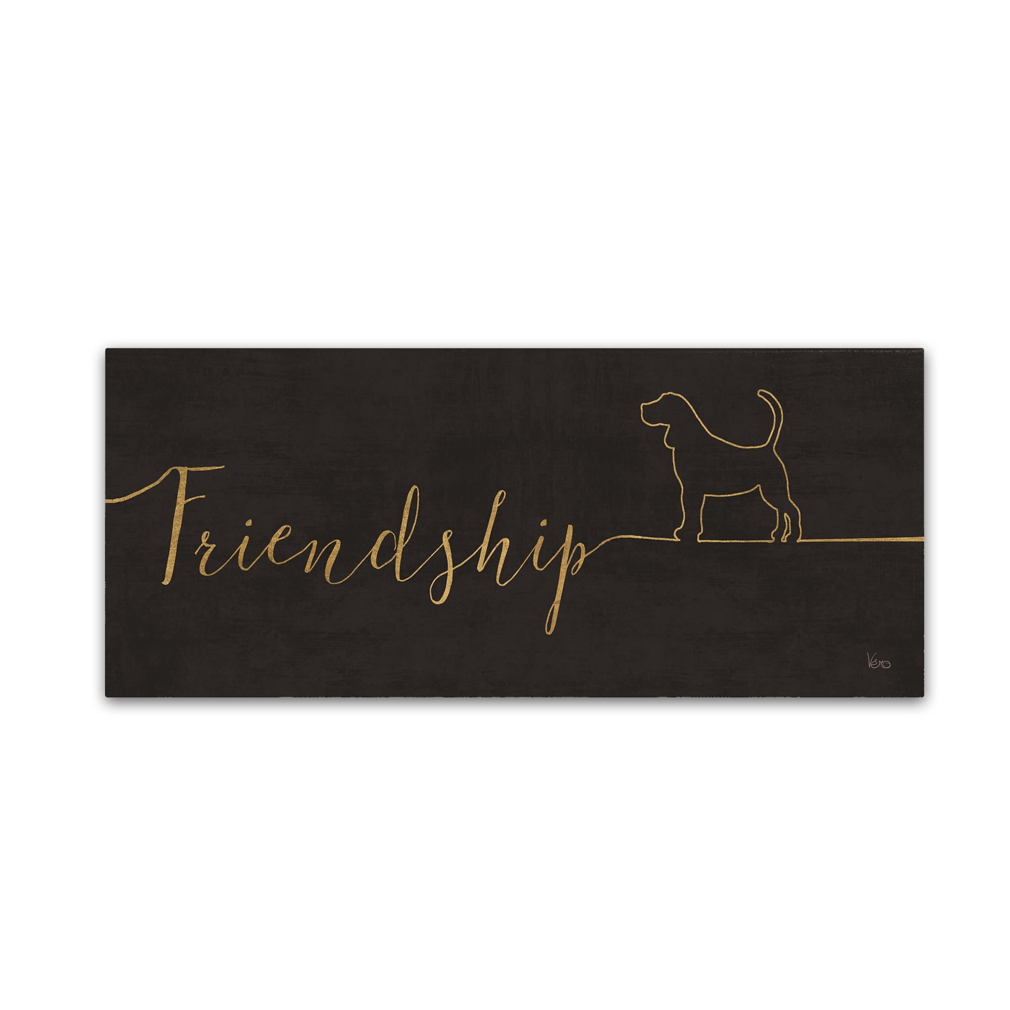 Trademark Fine Art 'Underlined Dogs II Black' Canvas Art by Veronique Charron