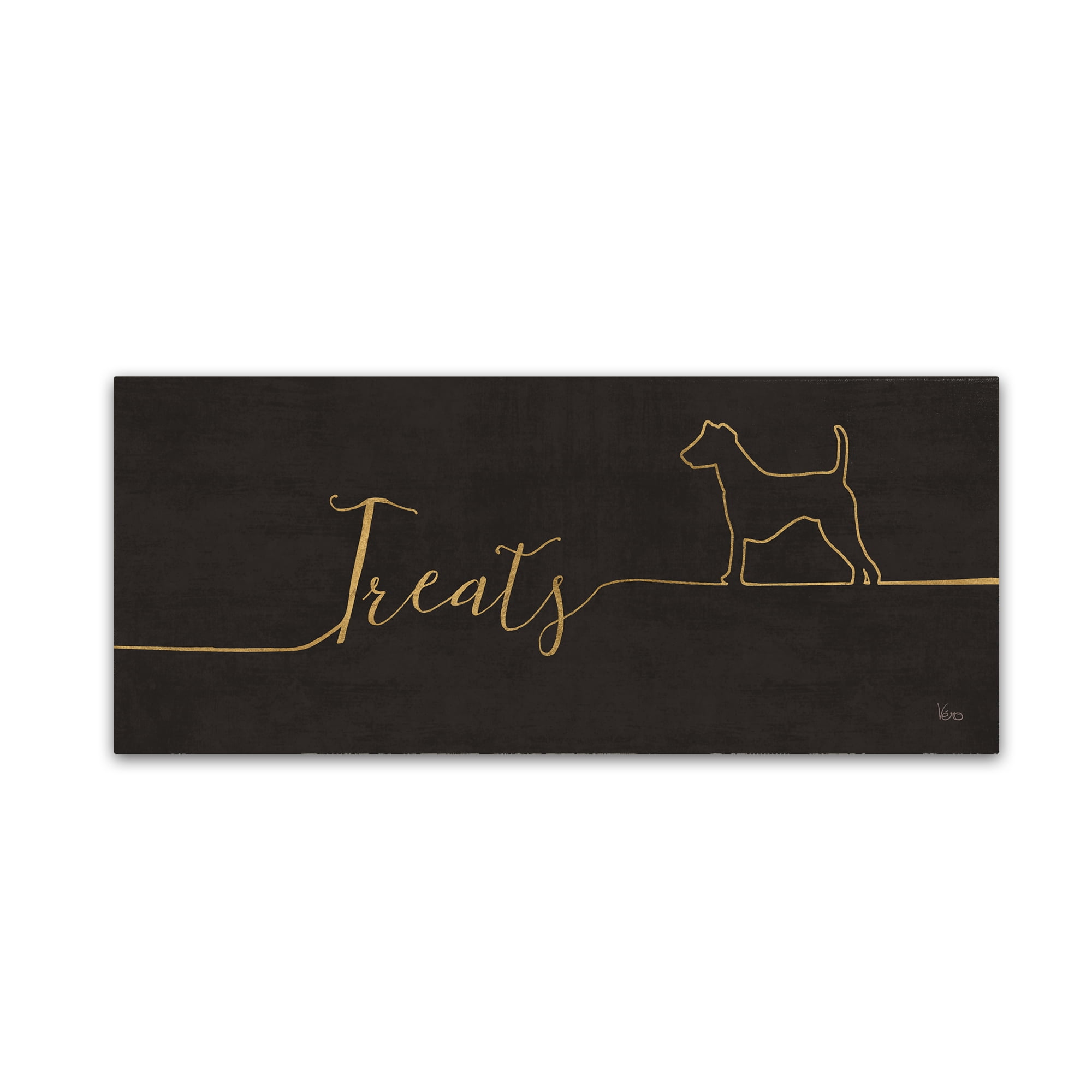 Trademark Fine Art 'Underlined Dogs III Black' Canvas Art by Veronique Charron