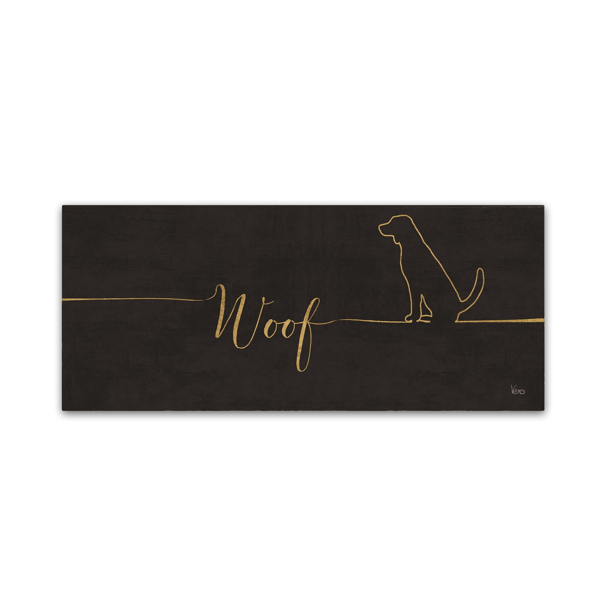 Trademark Fine Art 'Underlined Dogs IV Black' Canvas Art by Veronique Charron