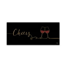 Trademark Fine Art 'Underlined Wine I Black' Canvas Art by Veronique Charron