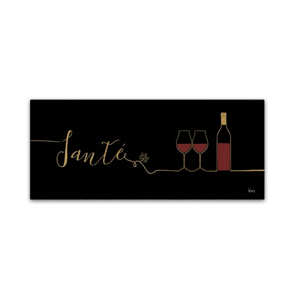 Trademark Fine Art 'Underlined Wine II Black' Canvas Art by Veronique Charron