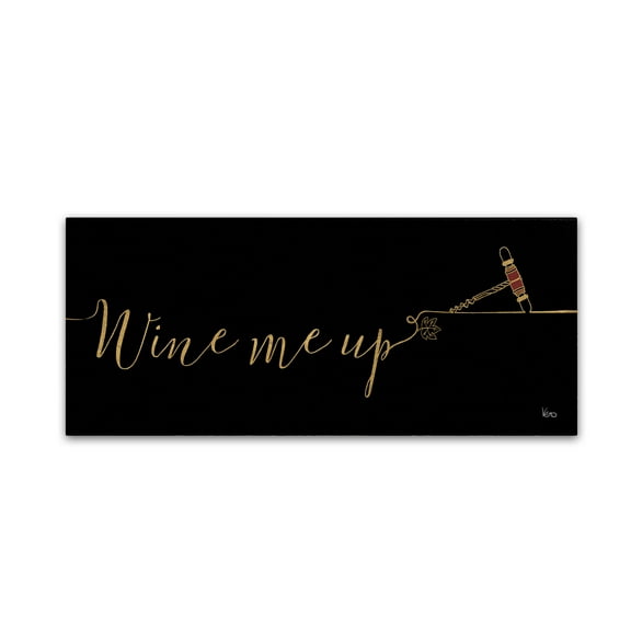 Trademark Fine Art 'Underlined Wine III Black' Canvas Art by Veronique Charron