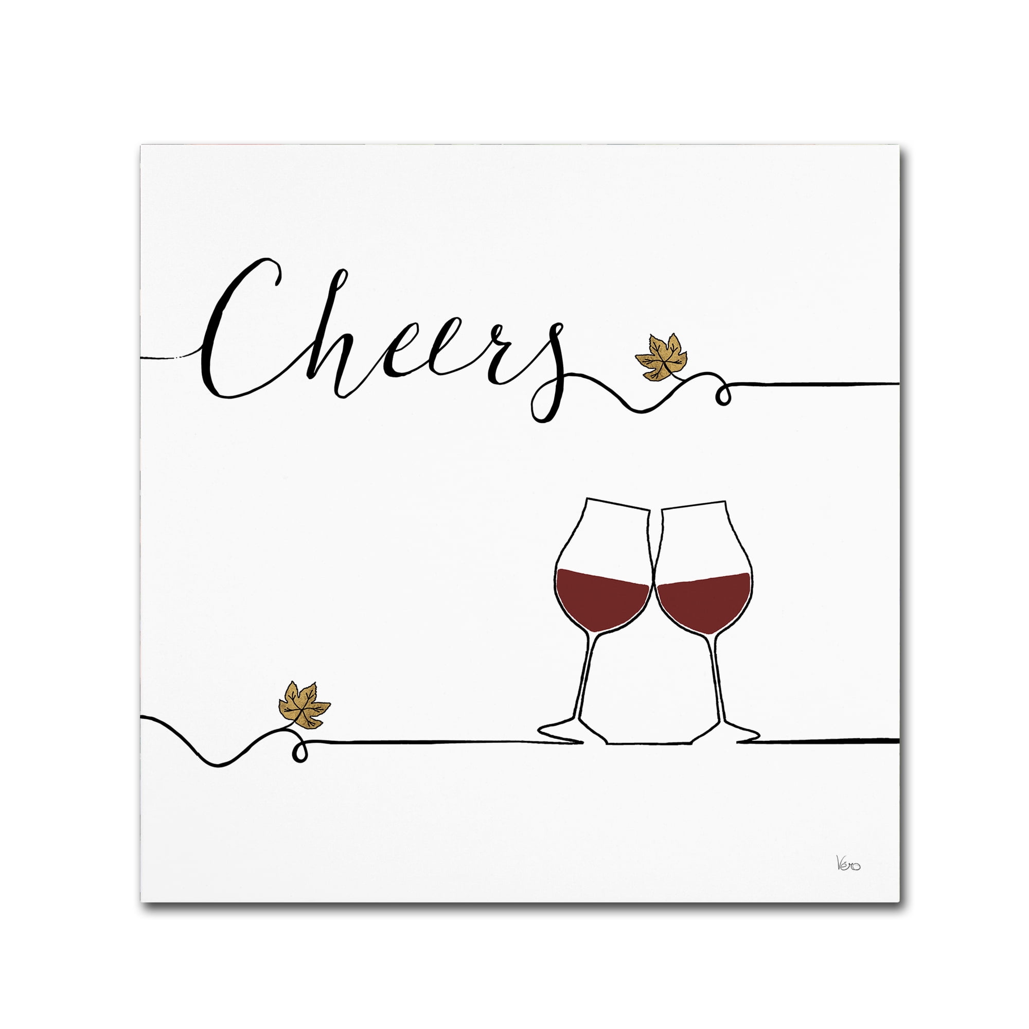 Trademark Fine Art 'Underlined Wine V' Canvas Art by Veronique Charron