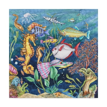 Trademark Fine Art 'Undersea Adventure' Canvas Art by Charlsie Kelly