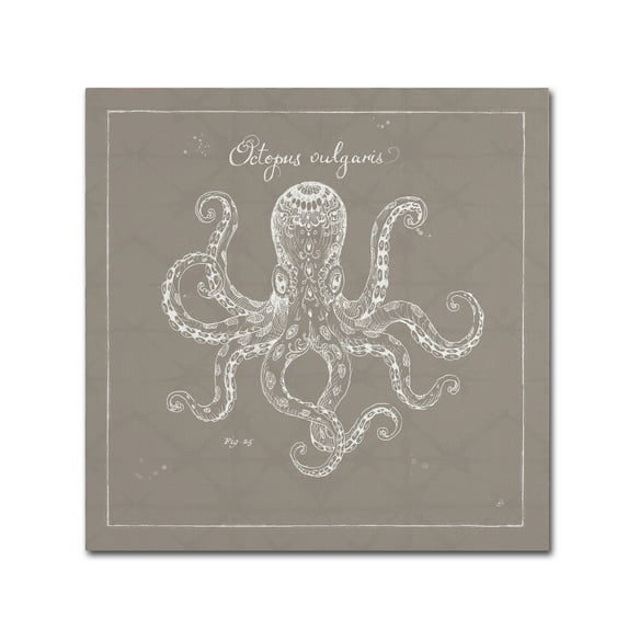 Trademark Fine Art 'Underwater Life XI Greige' Canvas Art by Daphne Brissonnet