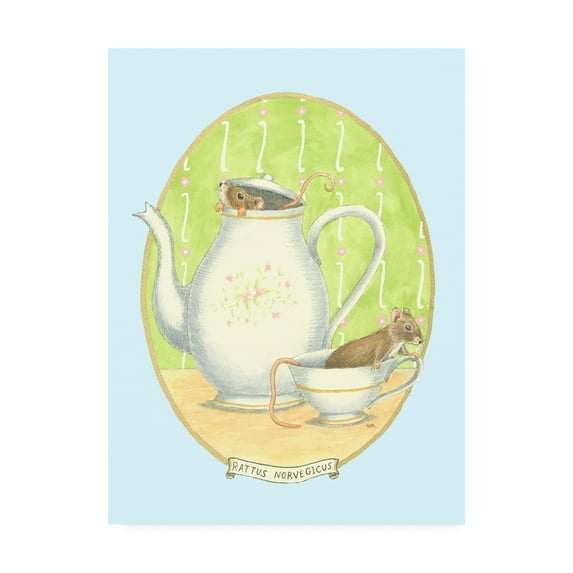 Trademark Fine Art 'Unexpected Guests VI Childrens Art' Canvas Art by Virginia A. Roper