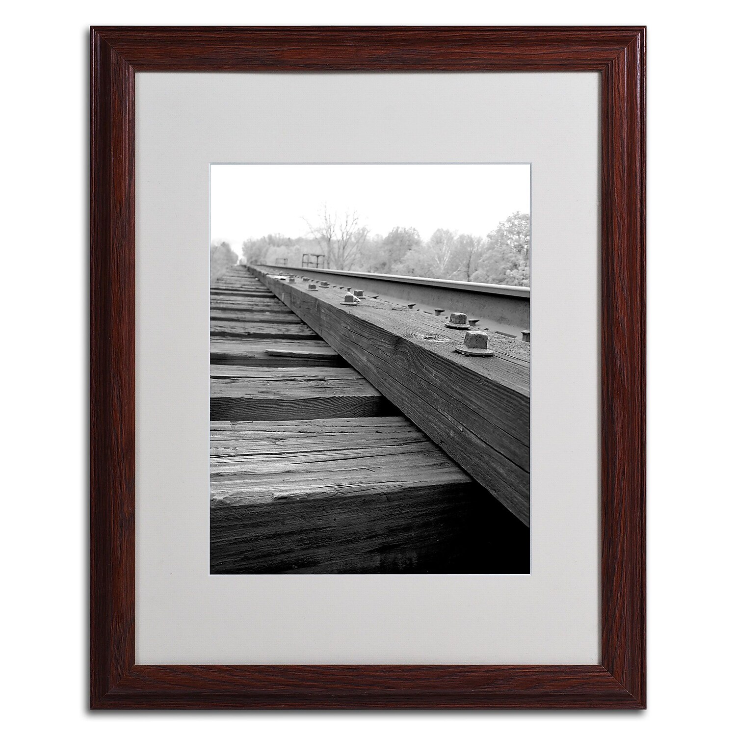 Trademark Fine Art "Unfinished Flaw" Canvas Art by Monica Fleet, White Matte, Wood Frame