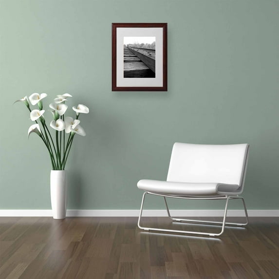 Trademark Fine Art "Unfinished Flaw" Canvas Art by Monica Fleet, White Matte, Wood Frame