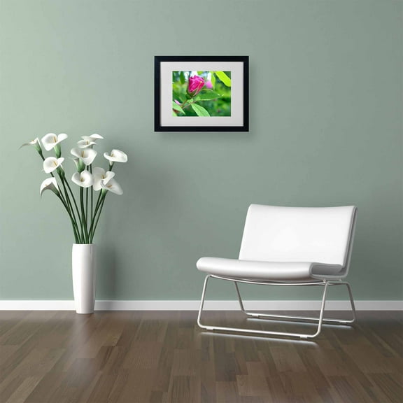 Trademark Fine Art "Unfolding Transformation" Canvas Art by Monica Fleet, White Matte, Black Frame