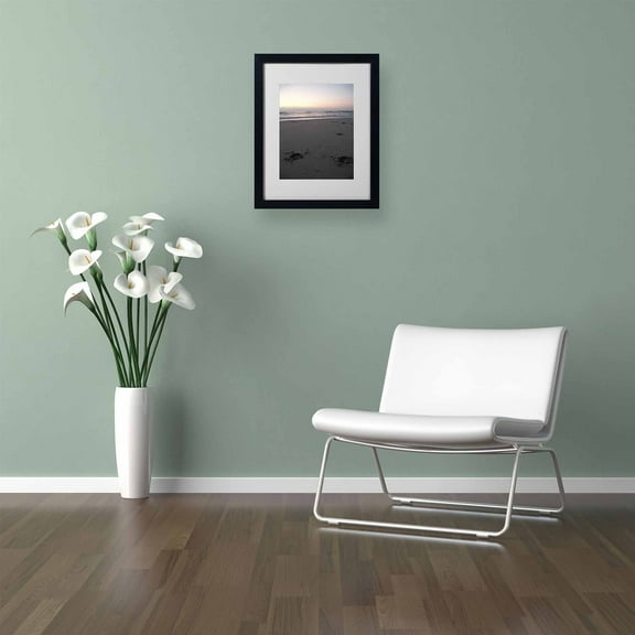 Trademark Fine Art "Unforgotten Steps" Canvas Art by Monica Fleet, White Matte, Black Frame