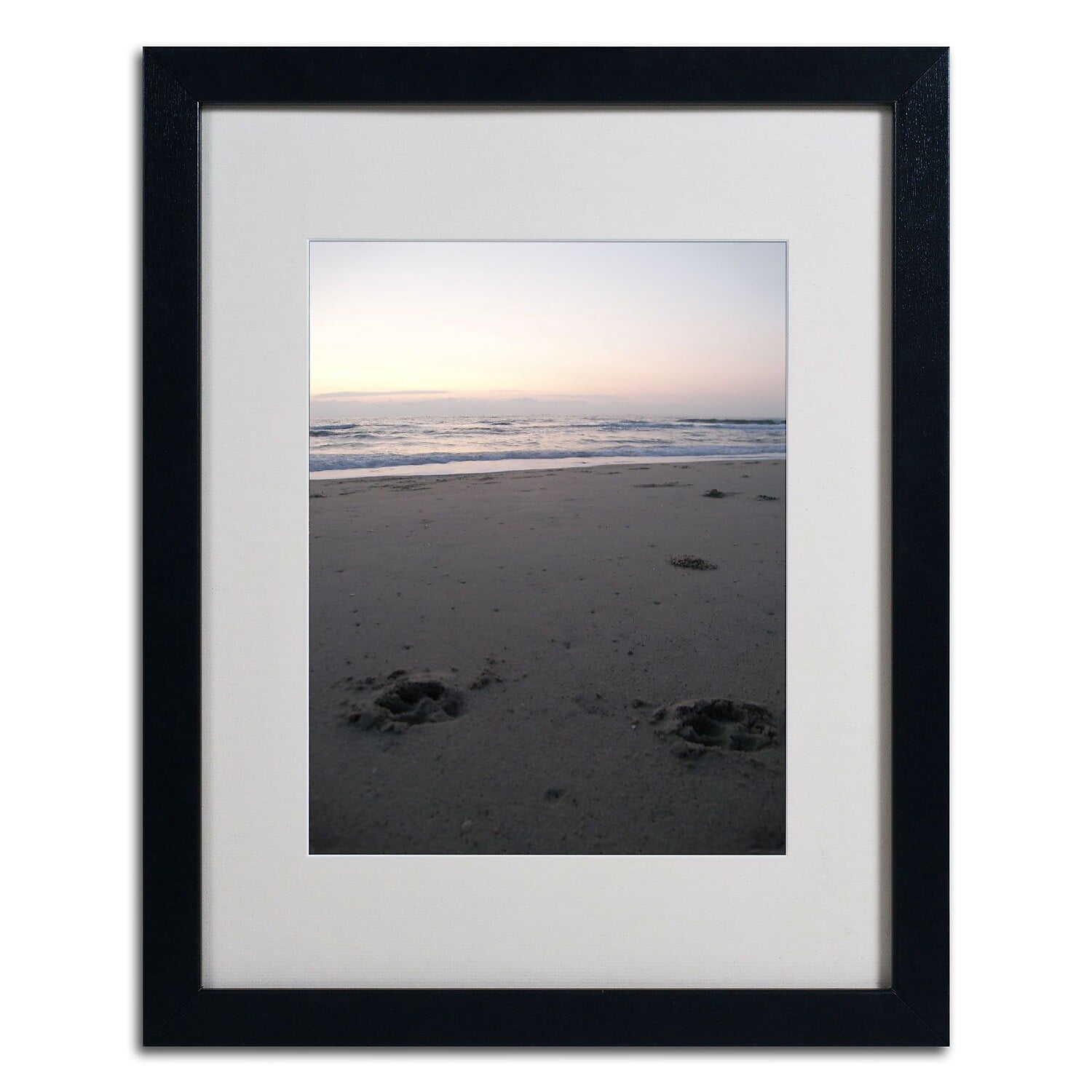 Trademark Fine Art "Unforgotten Steps" Canvas Art by Monica Fleet, White Matte, Black Frame