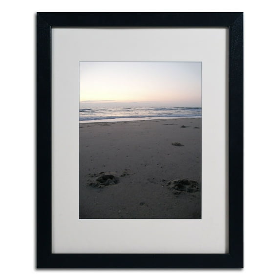 Trademark Fine Art "Unforgotten Steps" Canvas Art by Monica Fleet, White Matte, Black Frame