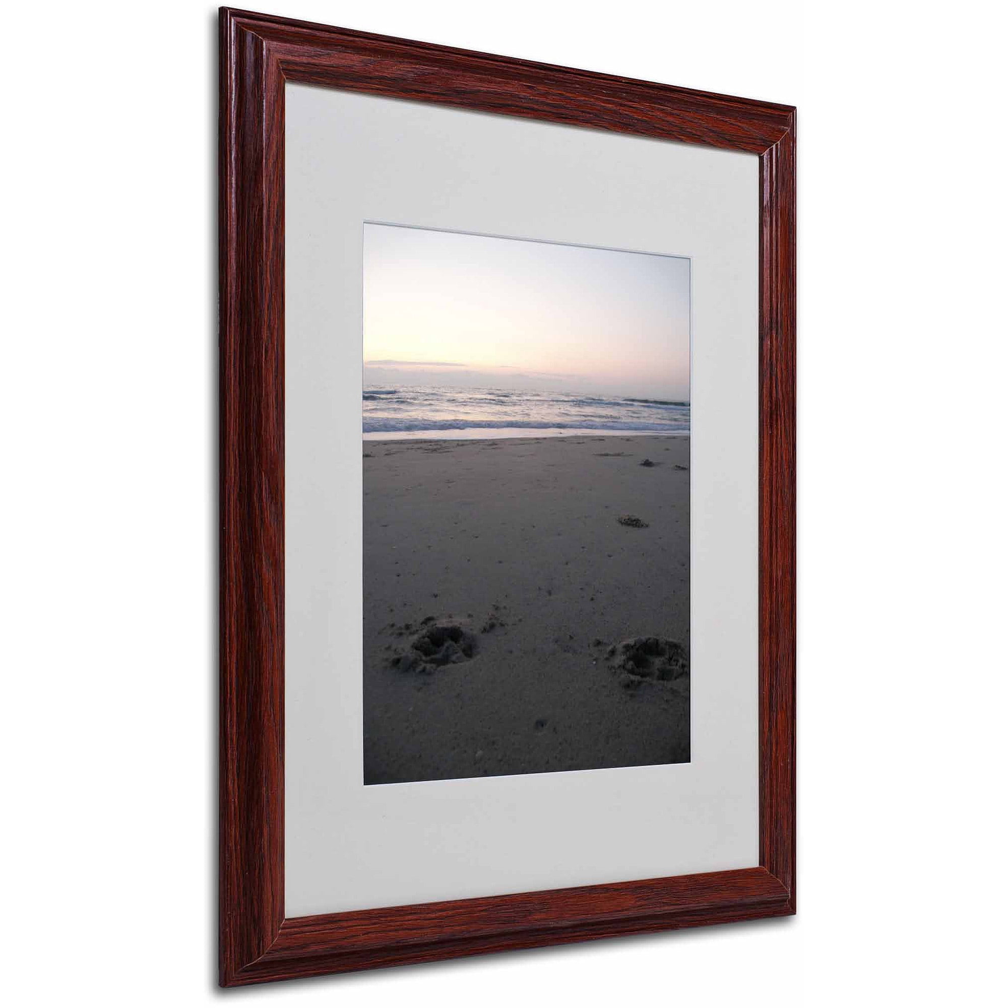 Trademark Fine Art "Unforgotten Steps" Canvas Art by Monica Fleet, White Matte, Wood Frame